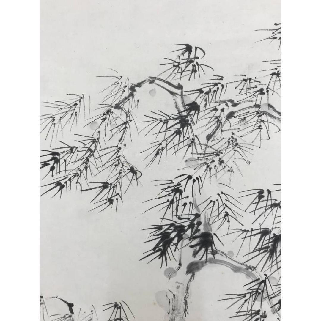 真作/福岡青嵐/松下吹笛/スイテキ/掛軸/名家伝来/AK-587 最低