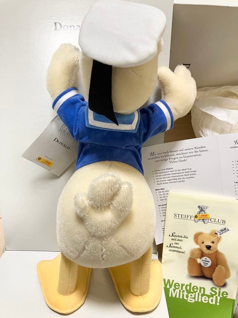 シュタイフ　ディズニー　ショーケースコレクション　ドナルドダック　ぬいぐるみ　箱