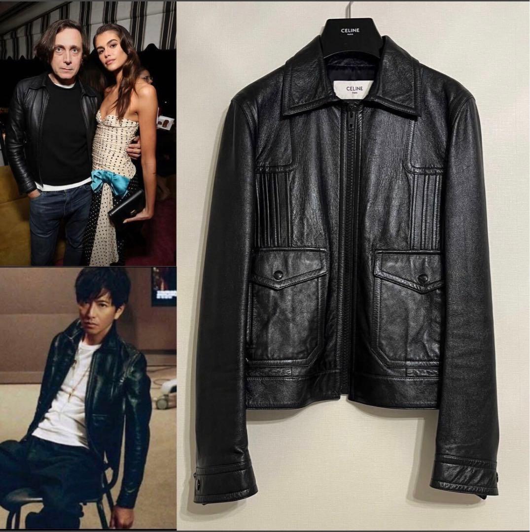 未使用 セリーヌ エディスリマン着 キムタク着 20ss レザージャケット