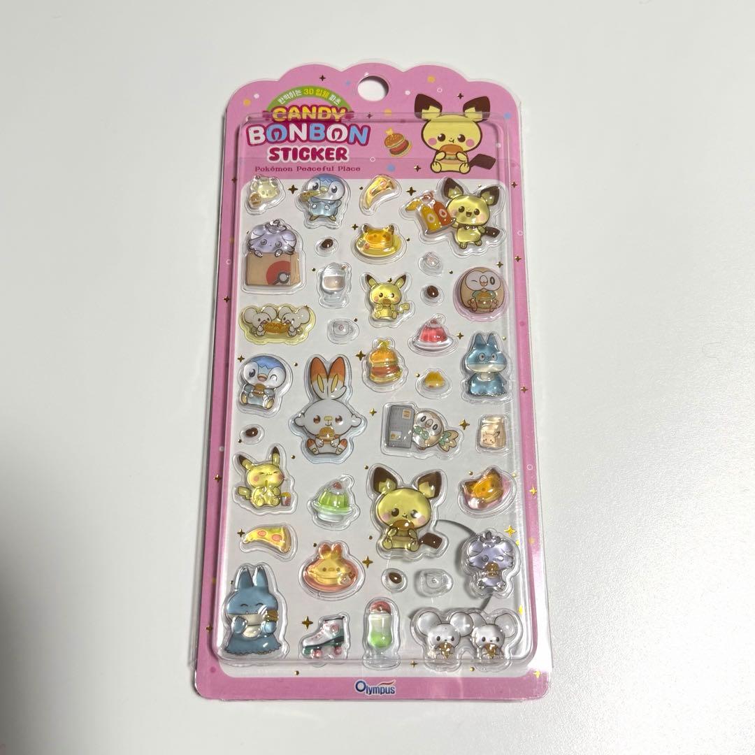 公式品 ポケモン ボンボンドロップシール 韓国限定 正規品 ステッカー