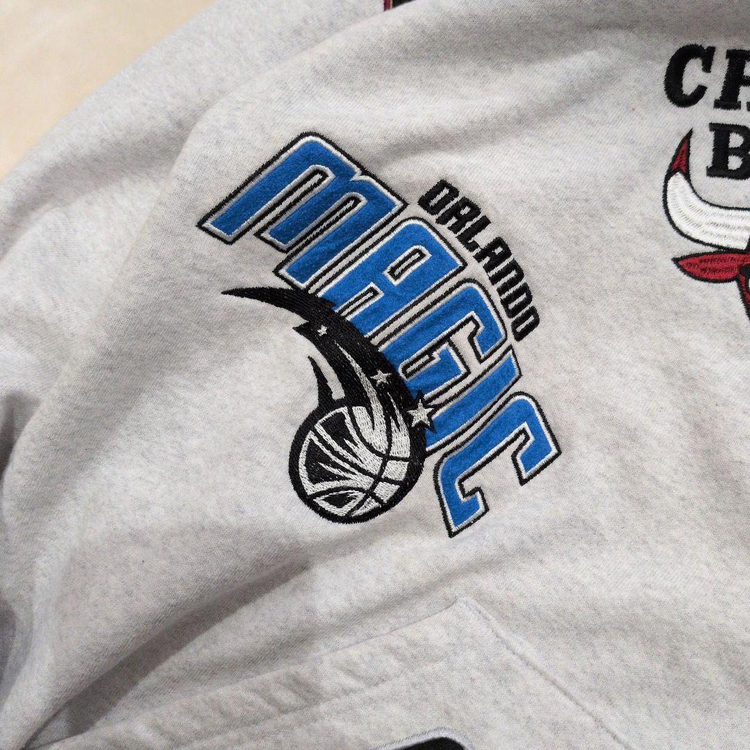 L 完売品 NBA チームロゴスウェット パーカー 刺繍 ビッグスエット