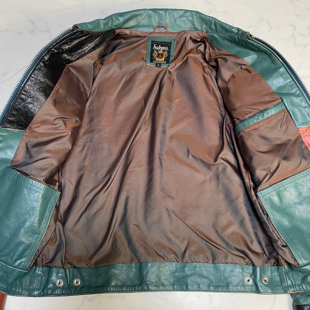 ショット ヒッピージャケット S マルチカラー シングルライダース 菅田