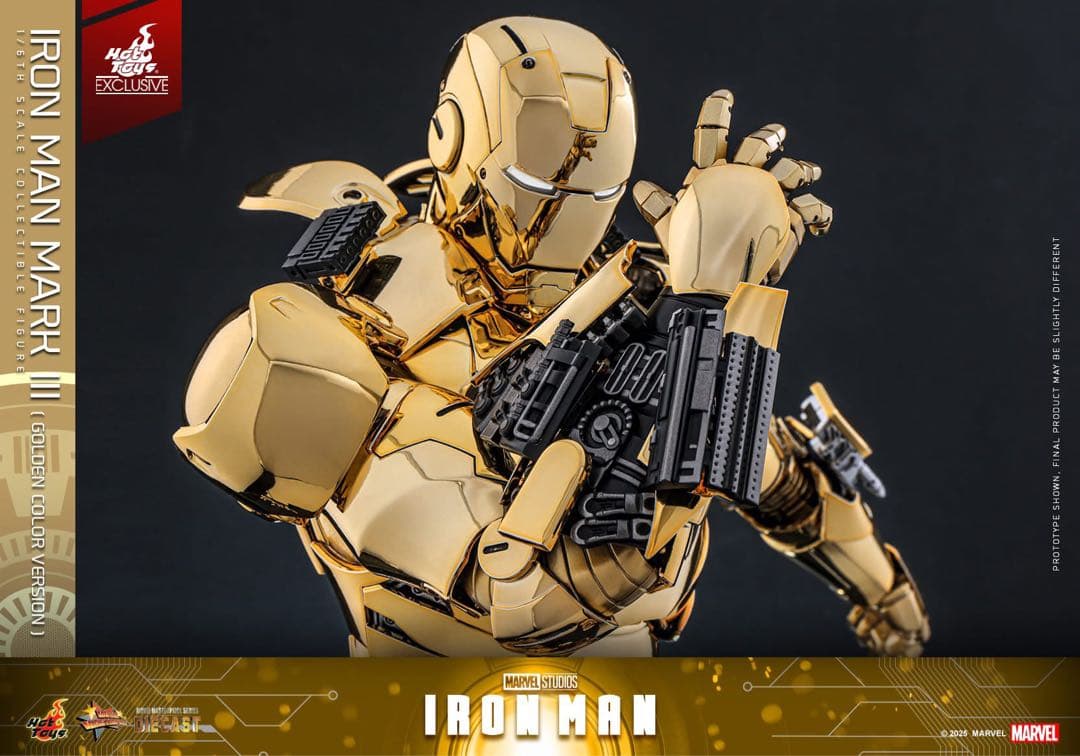 アイアンマン 1/6スケールフィギュア　アイアンマン・マーク3（ゴールドカラー）