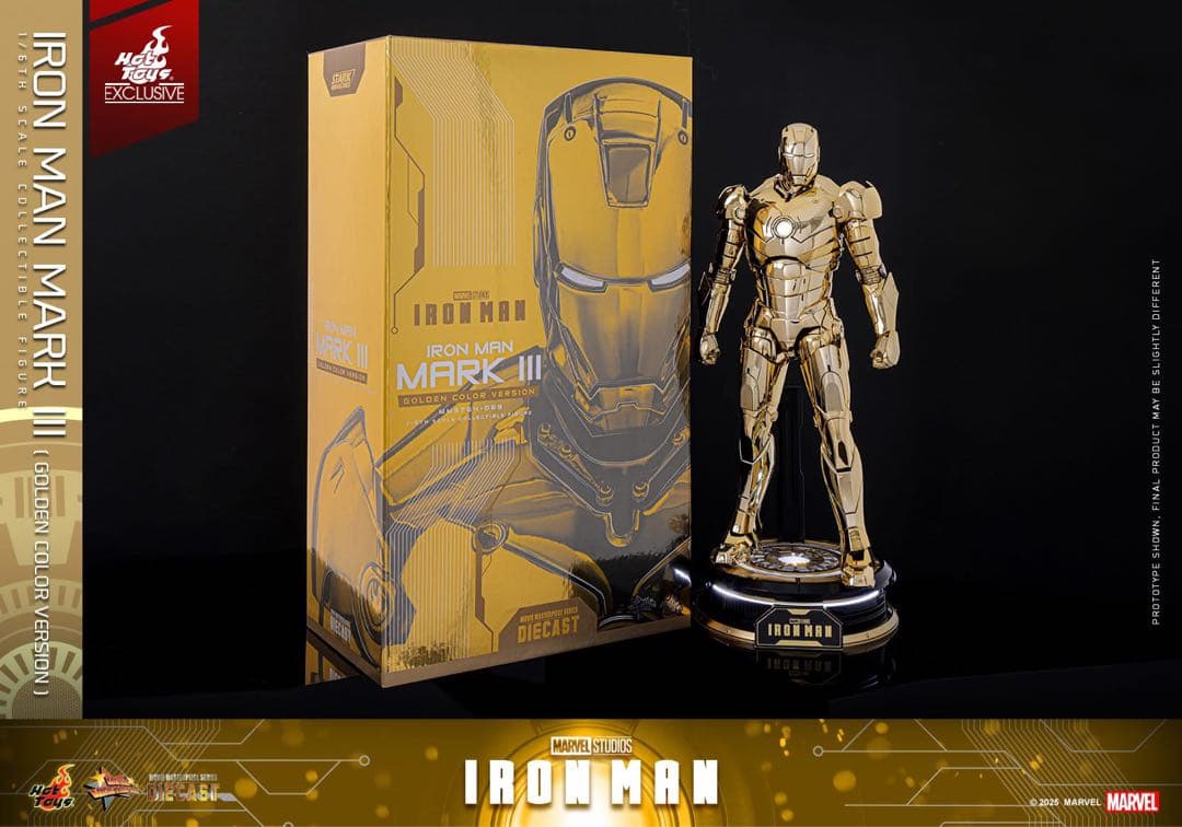 アイアンマン 1/6スケールフィギュア　アイアンマン・マーク3（ゴールドカラー）