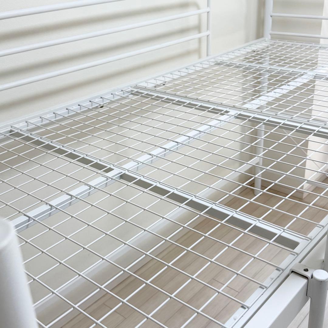 ニトリ スチールミドルベッドセパタ ロフトベッド 白 取り扱い説明書付