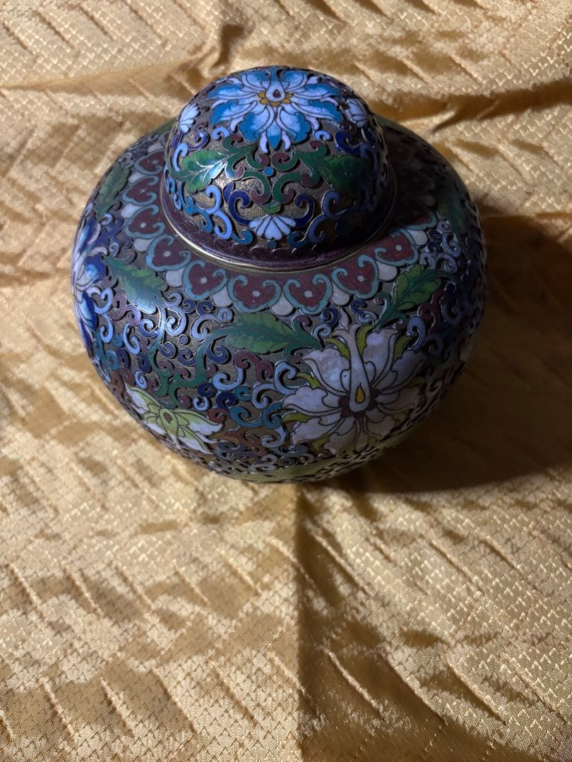 ☆【景泰藍 七宝焼き 花瓶 レトロ 美術 蘭 花模様 置物 壺】☆ - メルカリ