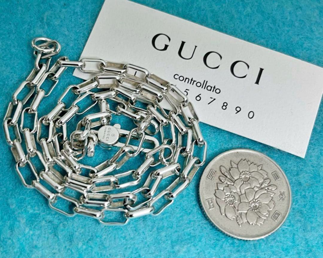美品 GUCCI 3.8ミリ シルバー925チェーンネックレスの通販はau PAY