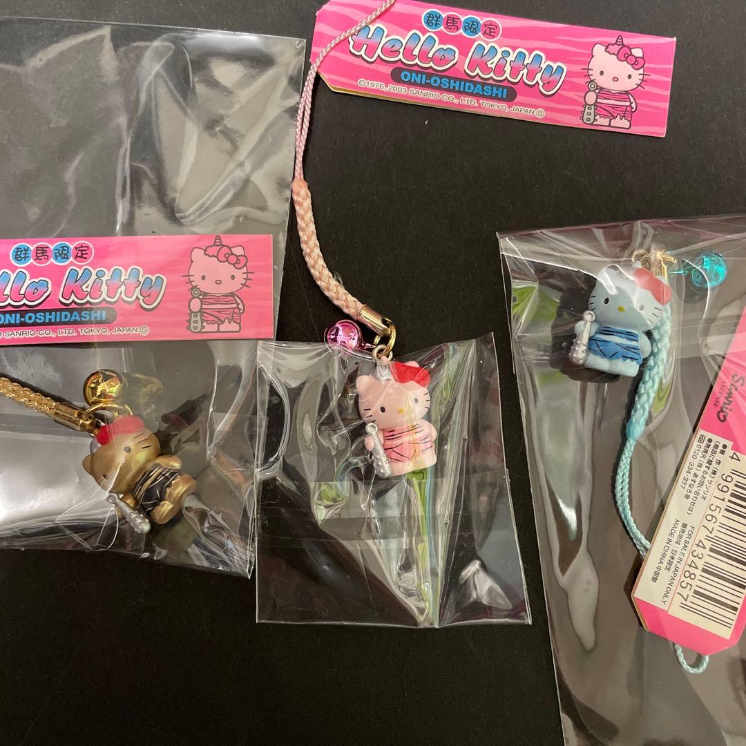 ご当地キティ ハローキティ 群馬限定 鬼押出し 鬼根付け ストラップ ご