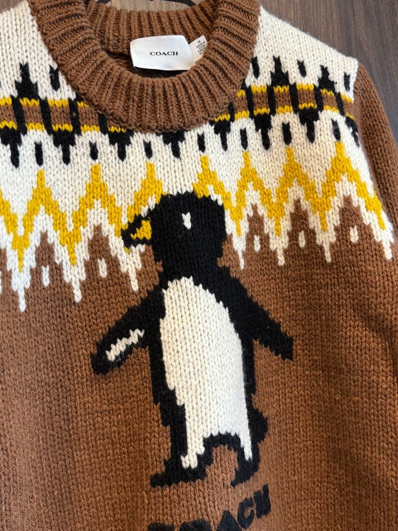 COACH//ペンギンニット - メルカリ