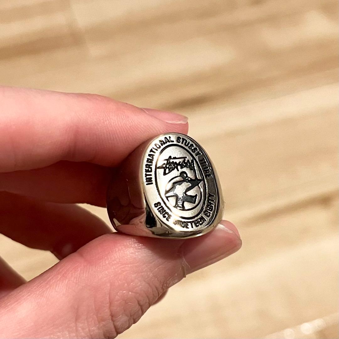 激レア！OLD STUSSY “SURF MAN” SILVER RING - メルカリ