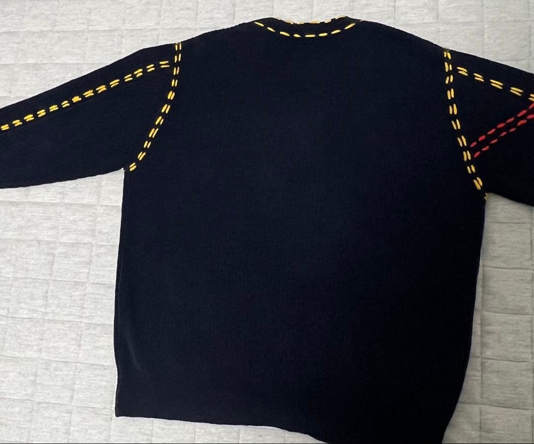 京本大我、吉沢亮着用PHINGERINPG1ステッチニットカーディガンLネイビー