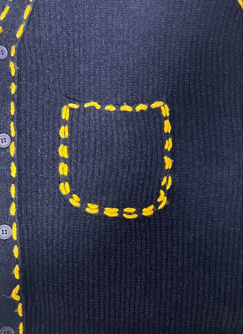 京本大我、吉沢亮着用PHINGERINPG1ステッチニットカーディガンLネイビー