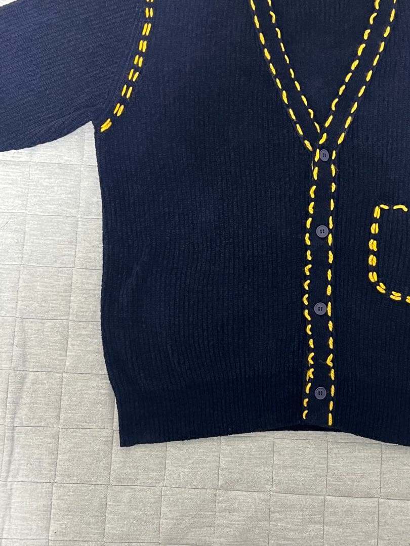 京本大我、吉沢亮着用PHINGERINPG1ステッチニットカーディガンLネイビー