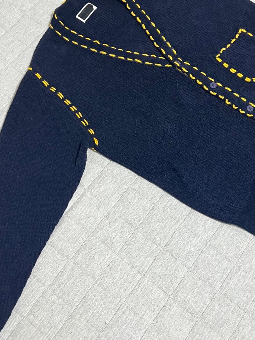 京本大我、吉沢亮着用PHINGERINPG1ステッチニットカーディガンLネイビー