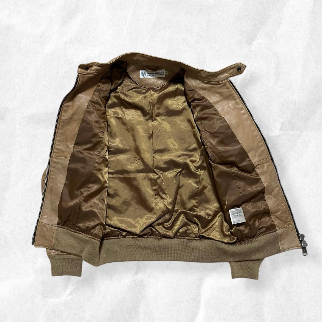 00s y2k 薄手 軽量 ダブルジップ ラムレザー ライダースジャケット