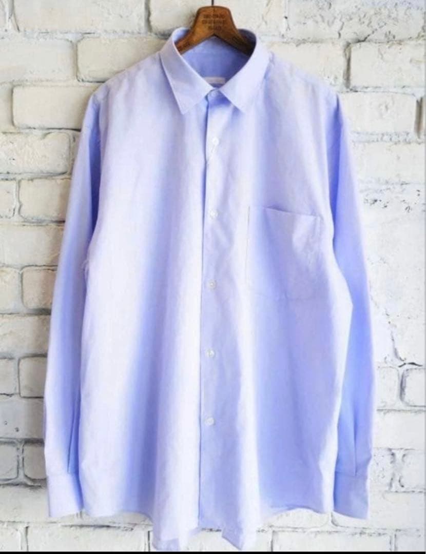 COMOLI 23SS コモリシャツ sax サックス サイズ1 新型 - メルカリ