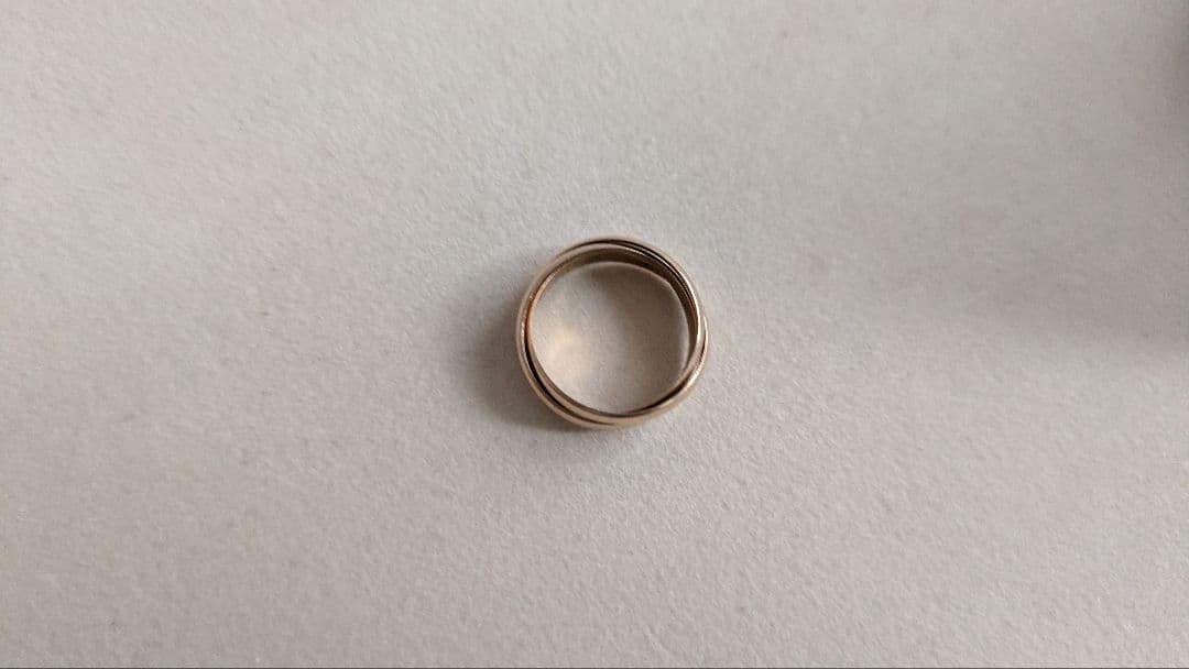 k18 18金3連リング　3.6g