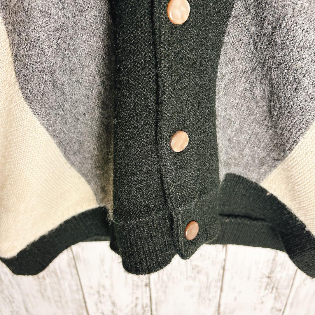 70s ヴィンテージ古着 カーディガン L アクリル アメカジ 短丈