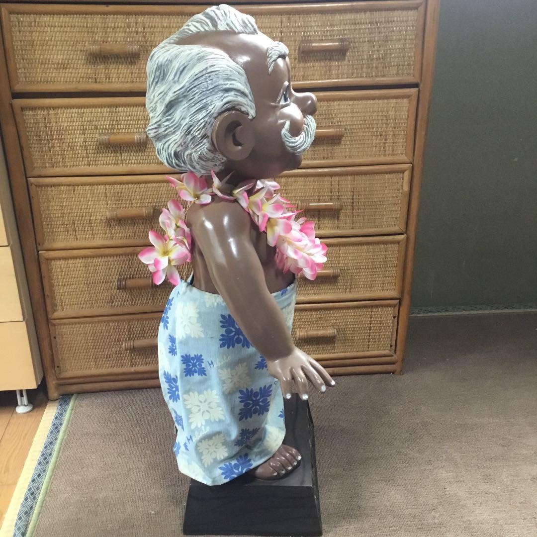 メネフネ★アンクル★ドール★ハワイ★全高、約90cm(台座、約10cm含む)★