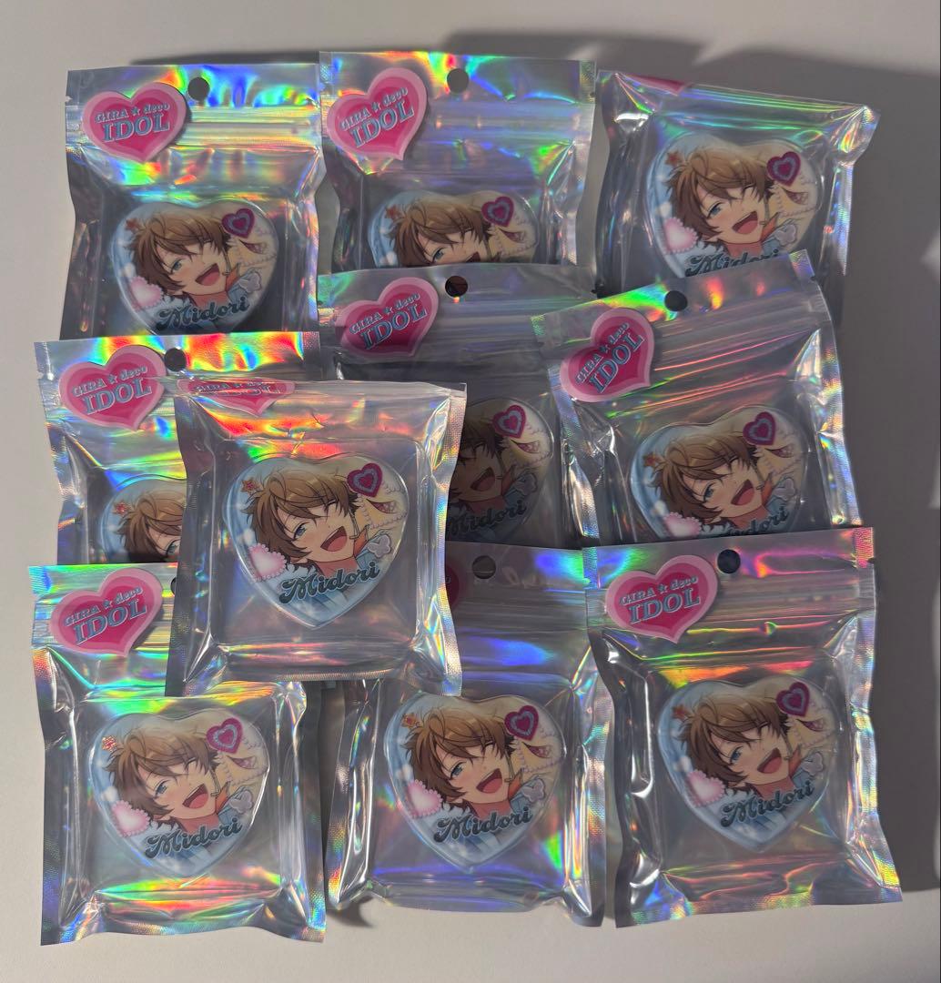 新品　未開封　あんスタ　GIRA☆デコ　ハート缶バッジ　高峯翠