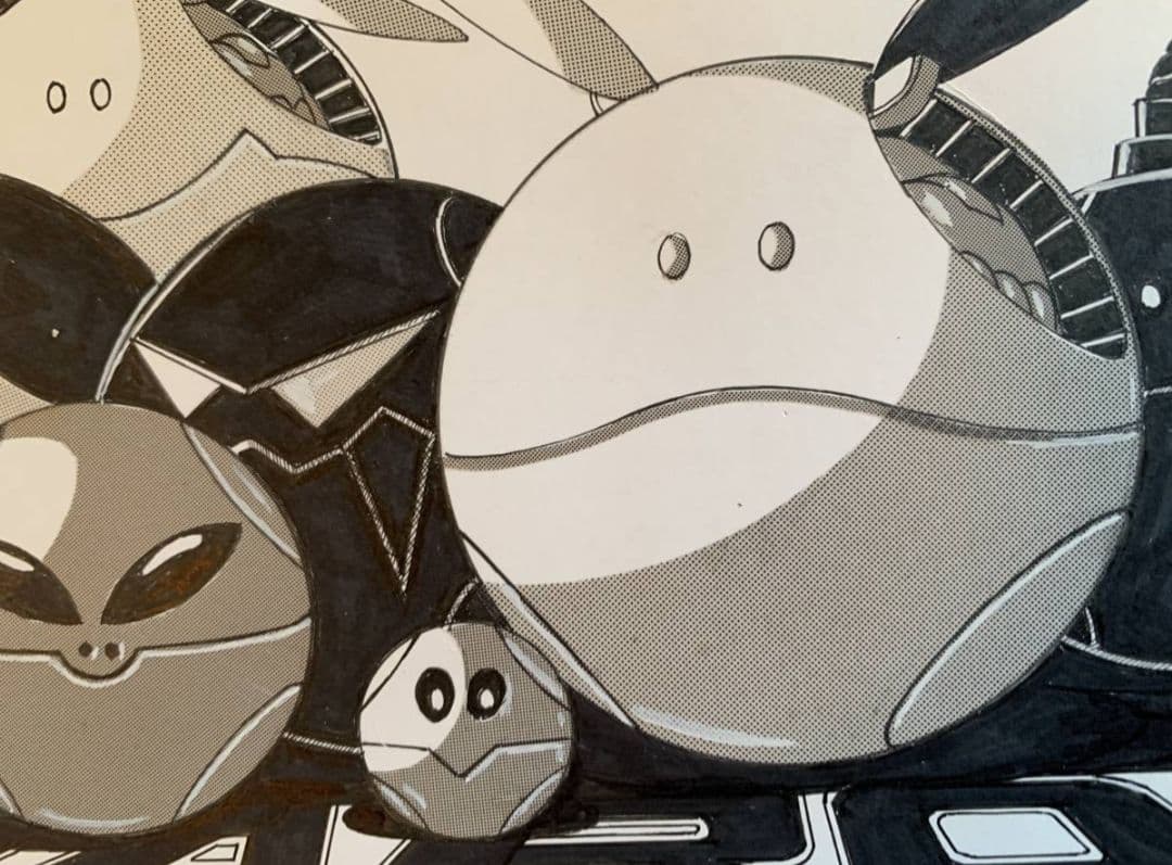 直筆原画 大河原邦男 「機動戦士ガンダム タグ ハロ バリエーション」