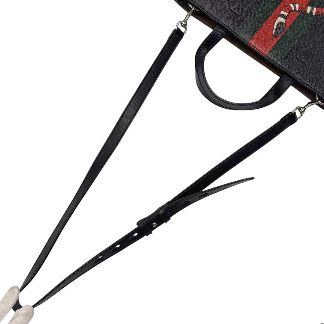 6220 極美品 グッチ キングスネーク シェリーライン 2wayトートバッグ