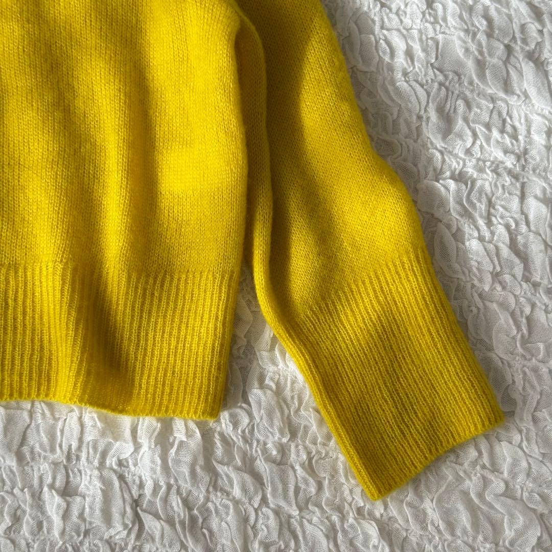 BLAMINK ブラミンク シルク カシミヤ クルーネック ニット イエロー