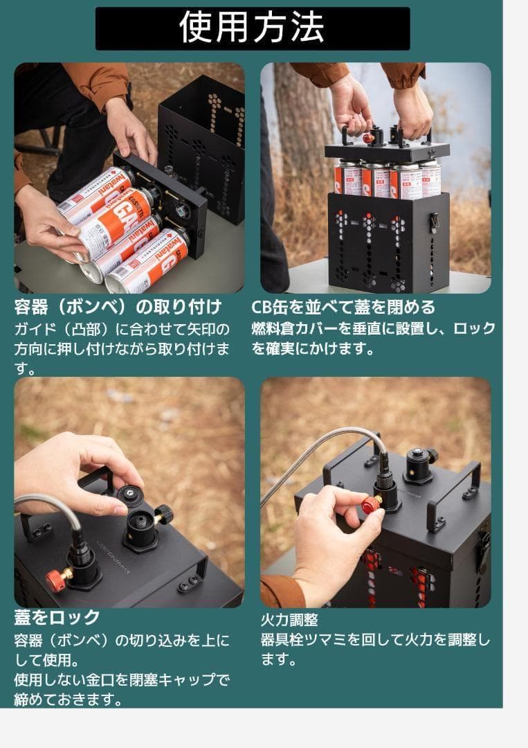 CB缶 ガスステーション 6缶式 簡易ガス供給器 ガスユニット - メルカリ