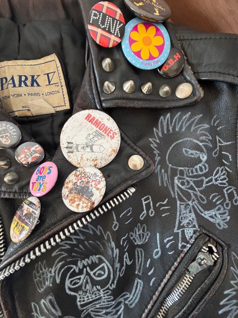 archive y2k punk 90s 本革 鋲ジャン ライダースジャケット - メルカリ