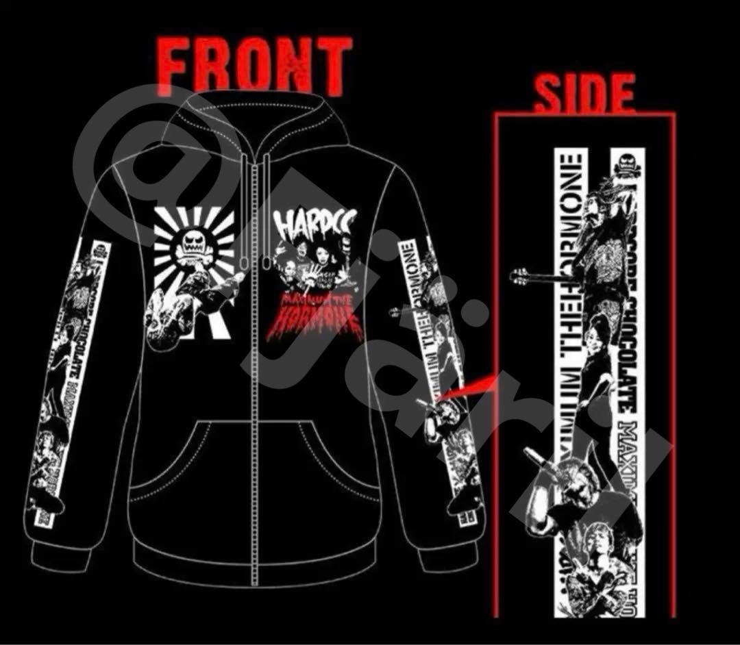 レア！マキシマムザホルモン コアチョコ ヘドバン大虐殺 コラボ パーカー XXL