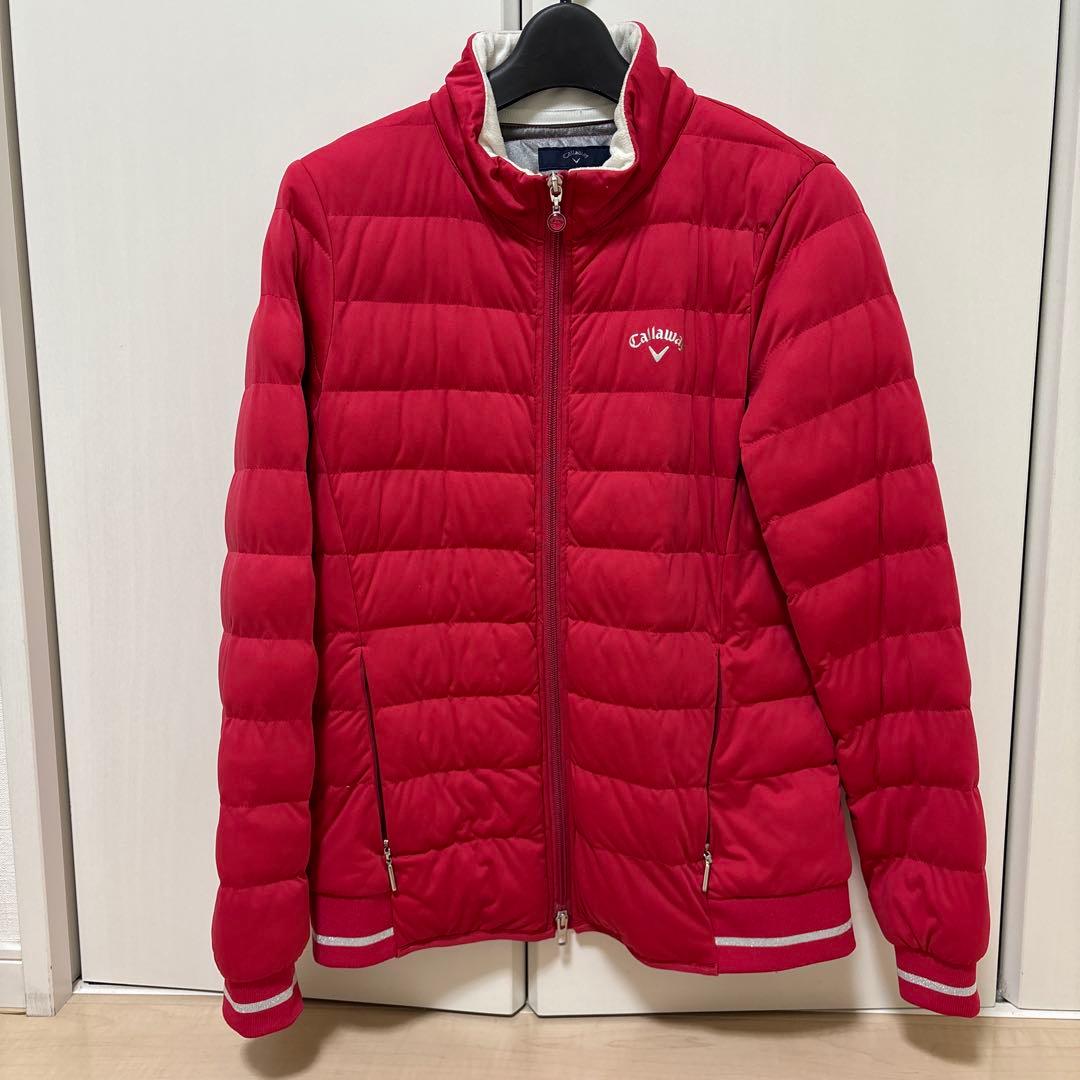Callaway レディース ダウンジャケット M ピンク Callaway（キャロウェイ） リバーシブルダウンジャケット ピンク 総柄