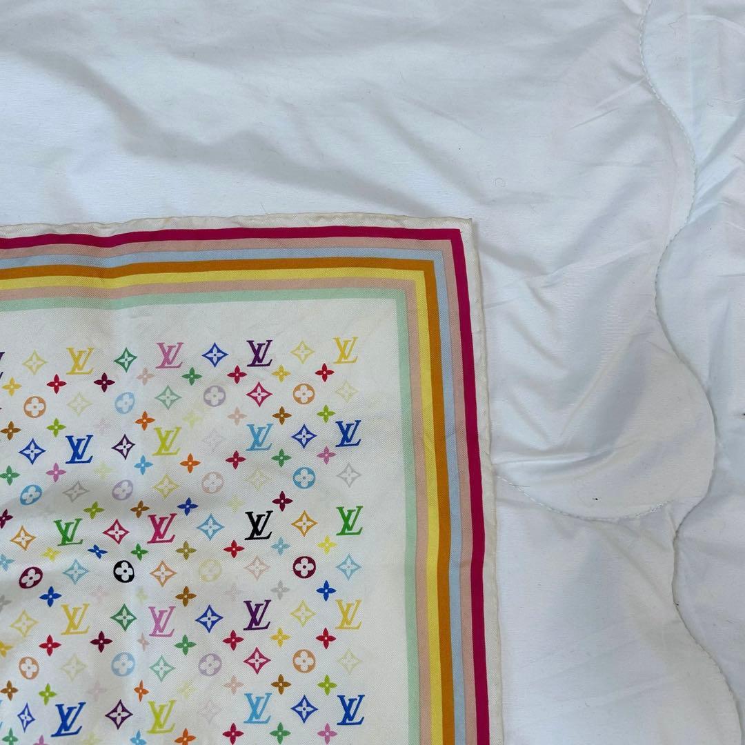 LOUIS VUITTON シルク スカーフ モノグラム マルチカラー ブロン