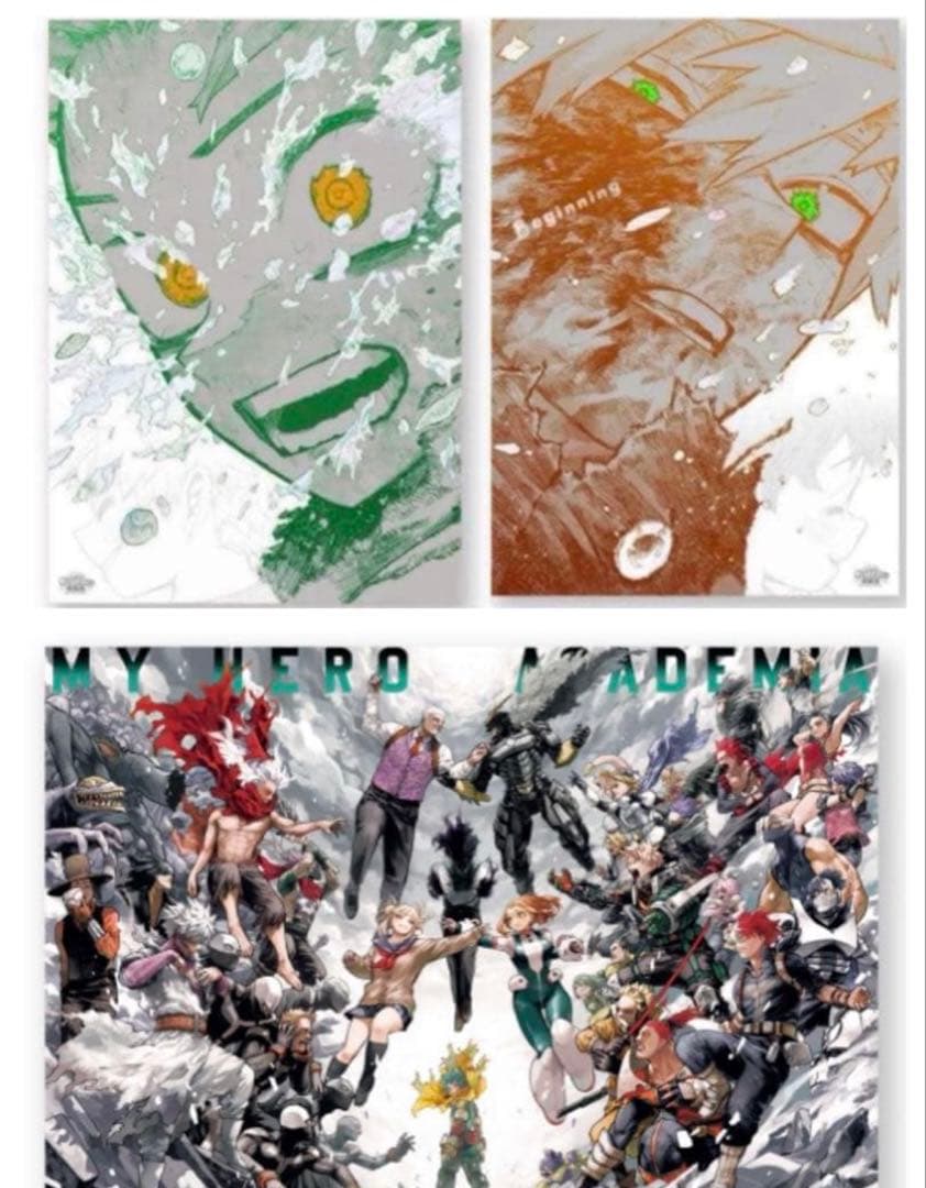 【ラスト1点】　ヒロアカ原画展 ポスター3種セット 新品未開封 僕のヒーローアカデミア展 堀越先生による描き下ろし原画&グッズ公開!