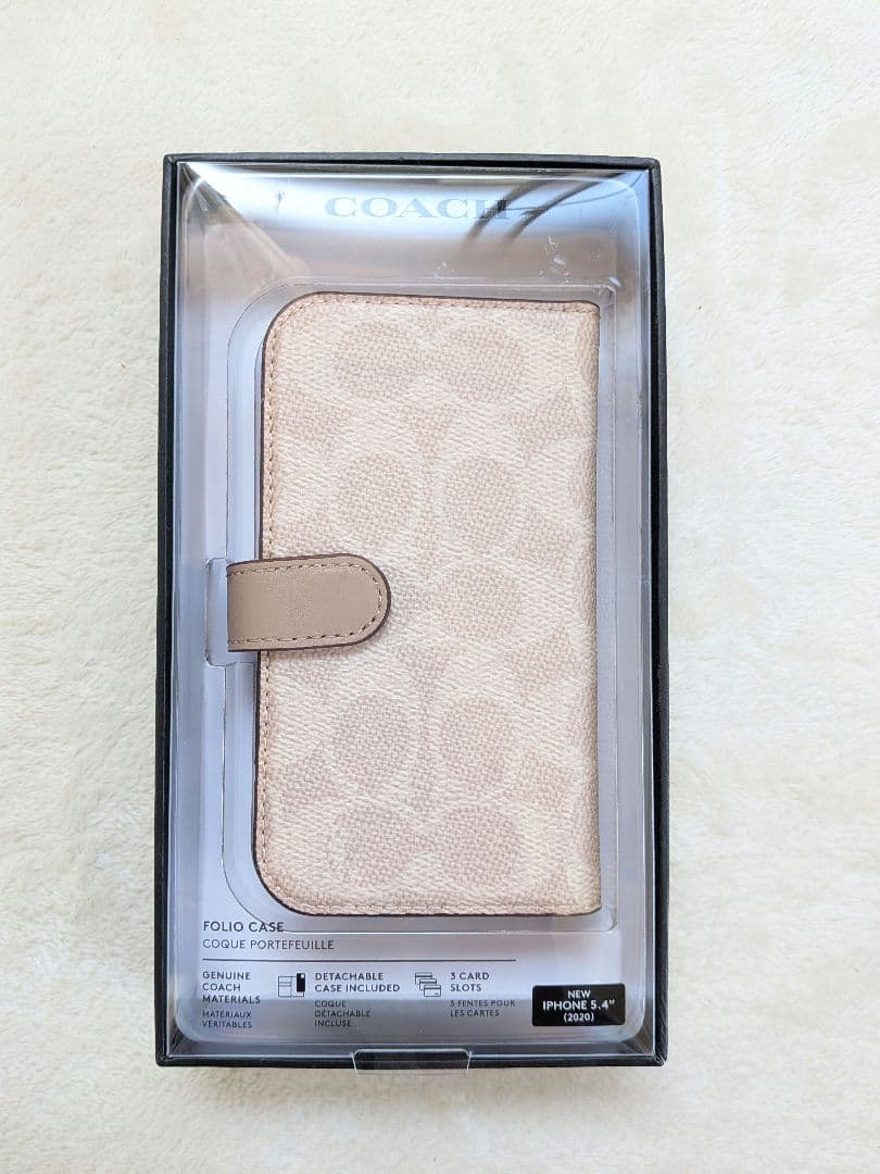 新品 希少色 コーチ iPhone12mini対応ケース シグネチャー 即日発送