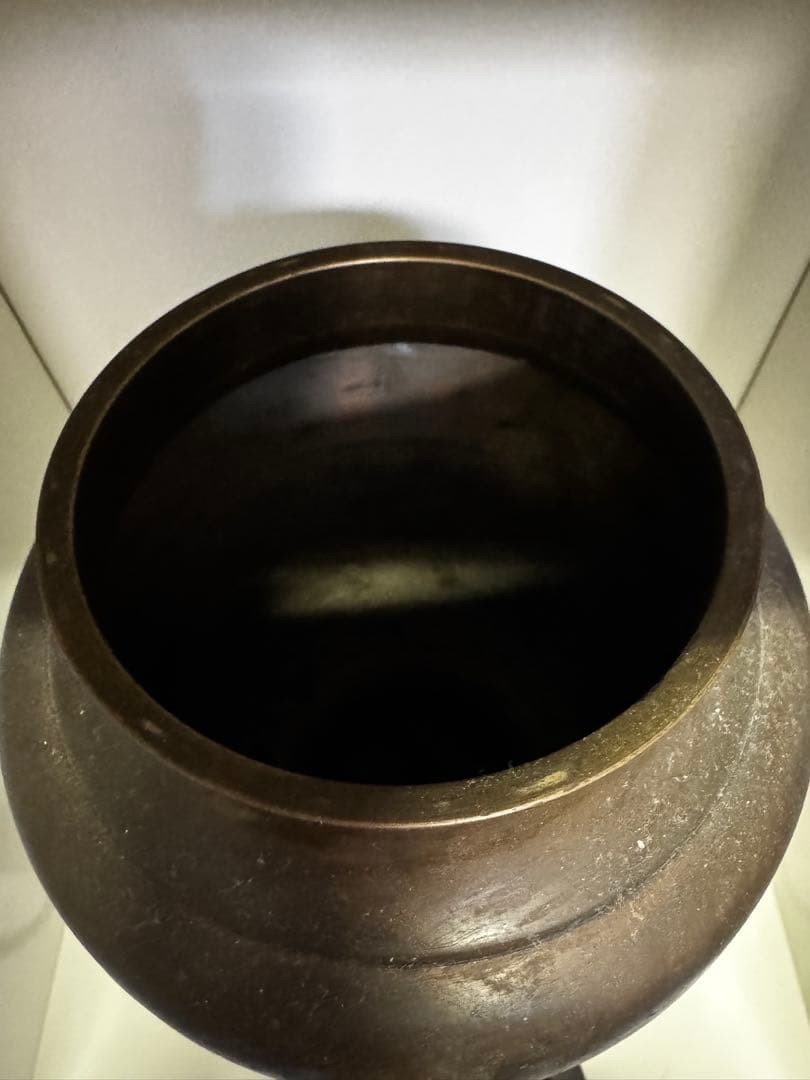 ⚫️ 銅製花器 伝統的 薄端 華道 生け花 格花 花器 花瓶 ヴィンテージ