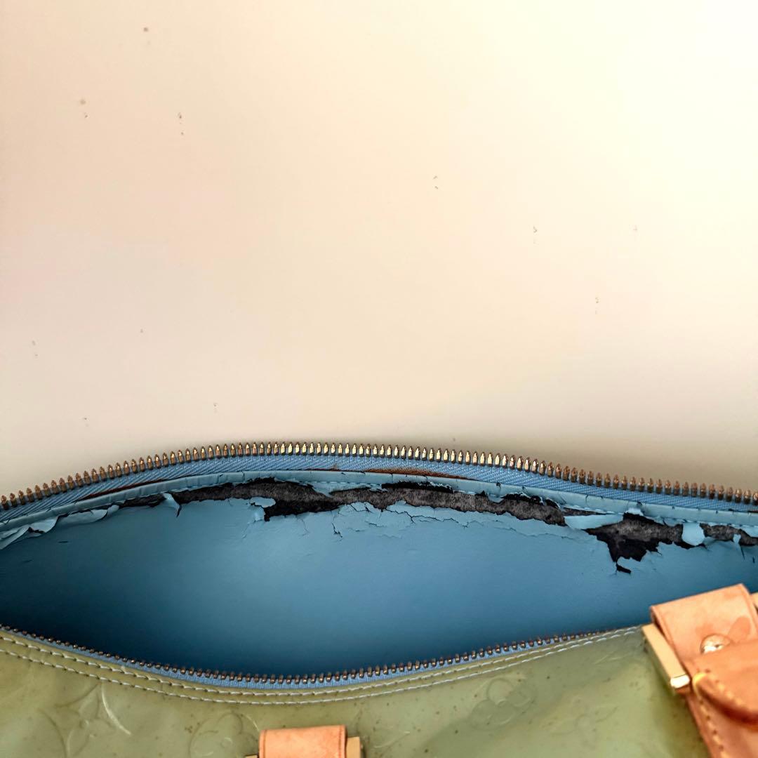 ルイヴィトン ボストンバック ヴェルニ ベビーブルー（ジャンク品