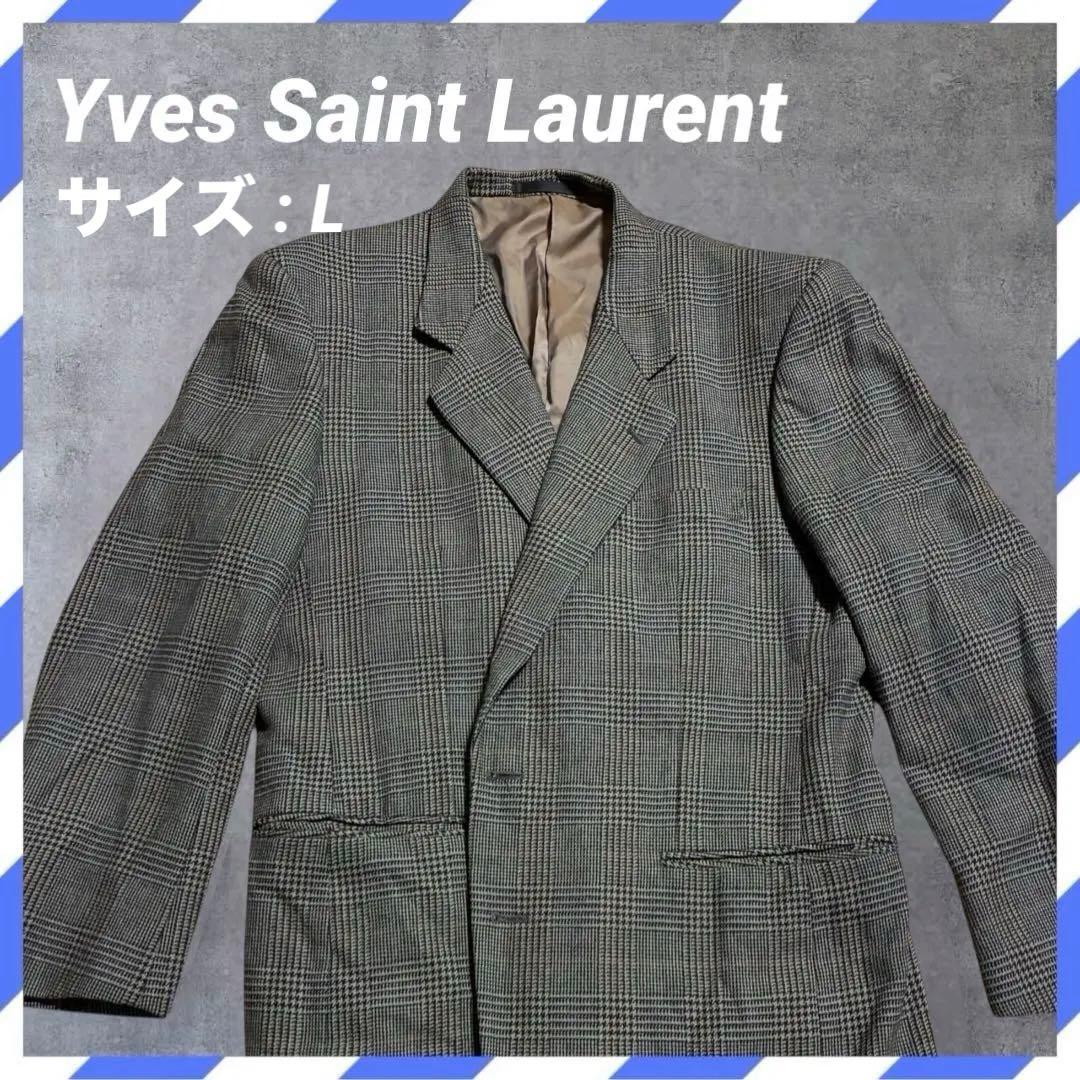 希少】イヴサンローラン テーラードジャケット グレンチェック 90s