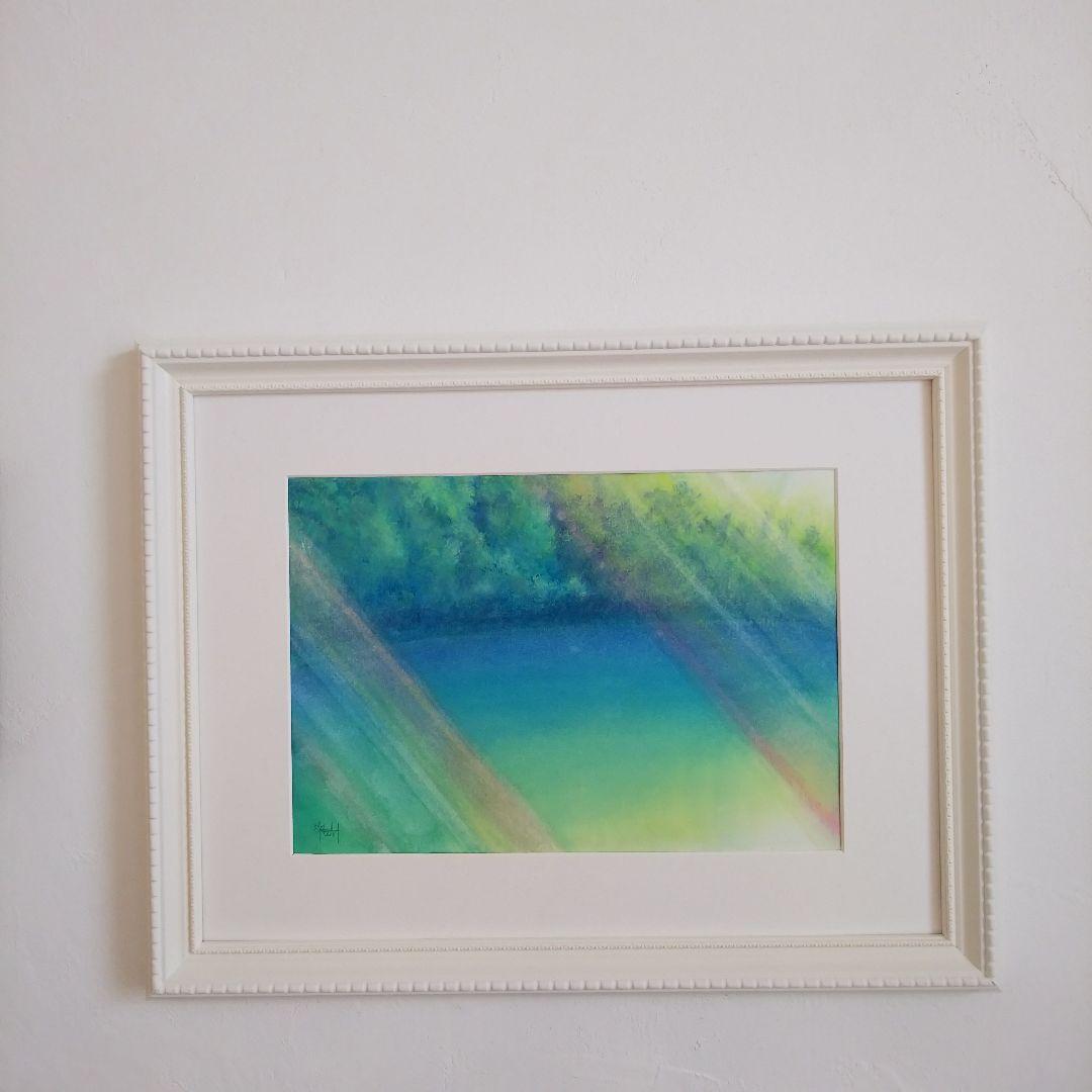 癒しの水彩画940 湖水