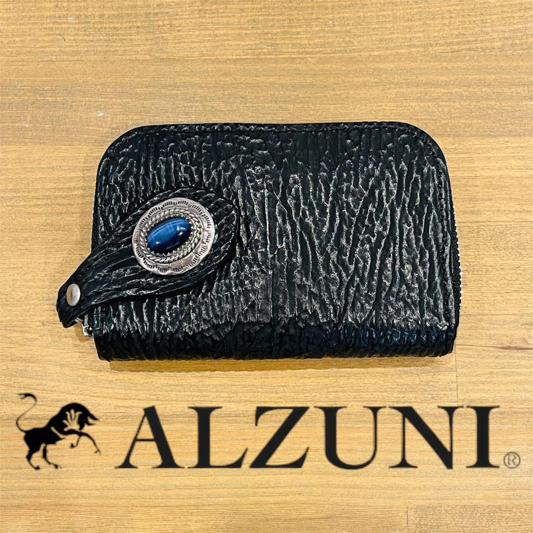 アルズニ　シャークレザー　ケース　小銭入れ　美品　メルカリ便 ハーフ財布 BOXコインケース シャークスキン サメ革 鮫革 シャーク 本