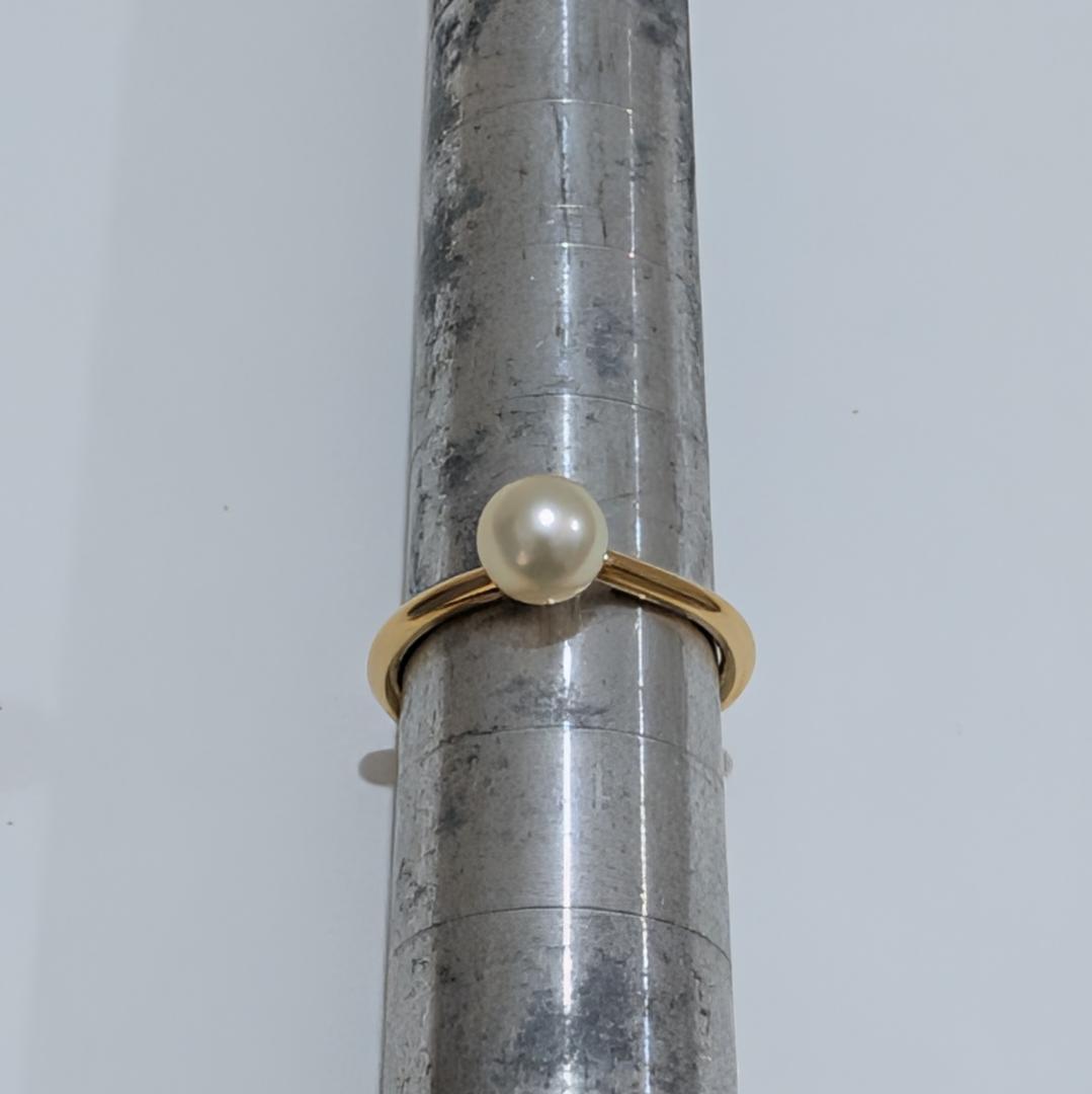 2020 タサキパールリングK18YGイエローゴールド13号6.6mm - メルカリ