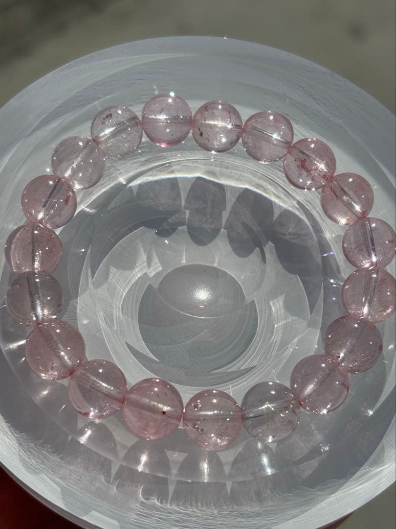 ピンクトパーズ ブレスレット 天然石 クンツァイト×ピンクトパーズ】 ピンクトパーズ ブレスレット ミルキー