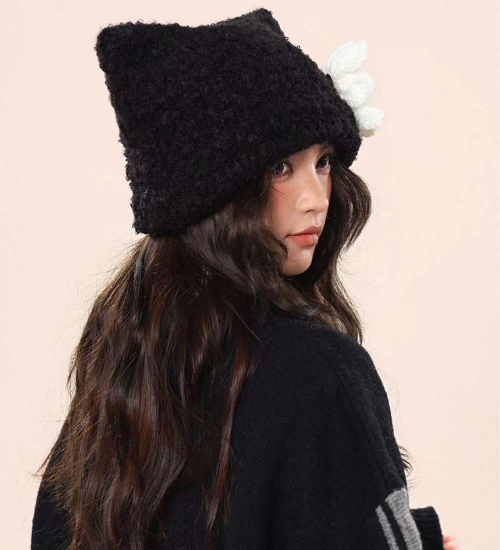 G-DRAGON ジードラゴン ジヨン GD 猫耳デイジーニット帽 ビーニー