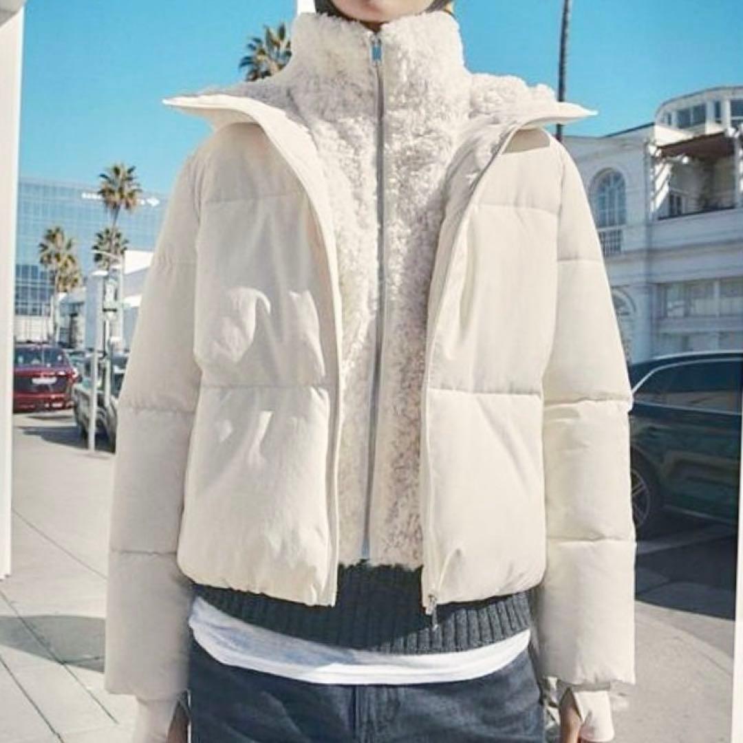 新品 ZARA XS フェイクシープ スキンフード付き 撥水 レア - メルカリ