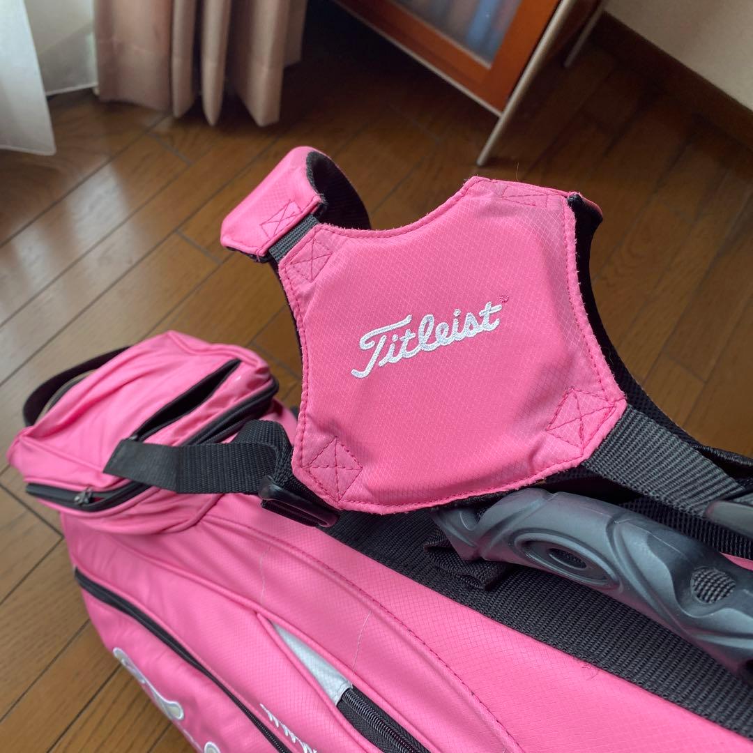 軽量キャディバッグ タイトリスト ピンク スタンド付き - メルカリ