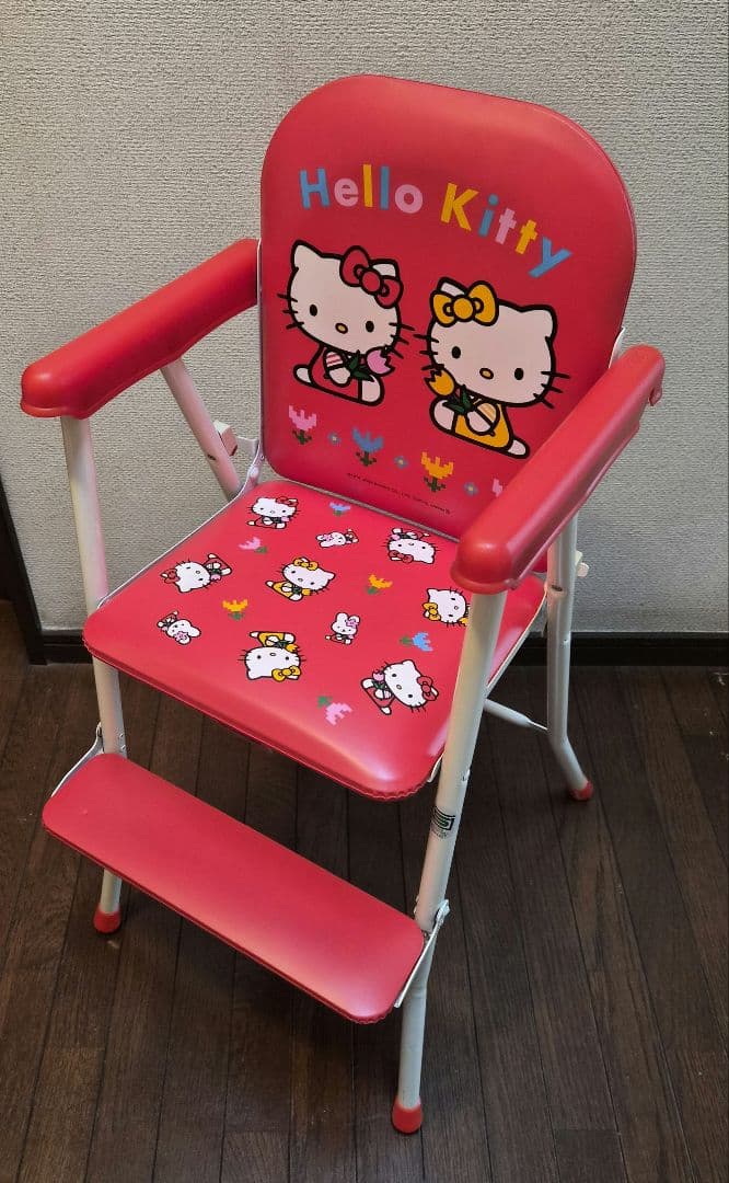 ハローキティ　レトロ　キッズチェア　ハイチェア　子供椅子　希少　美品