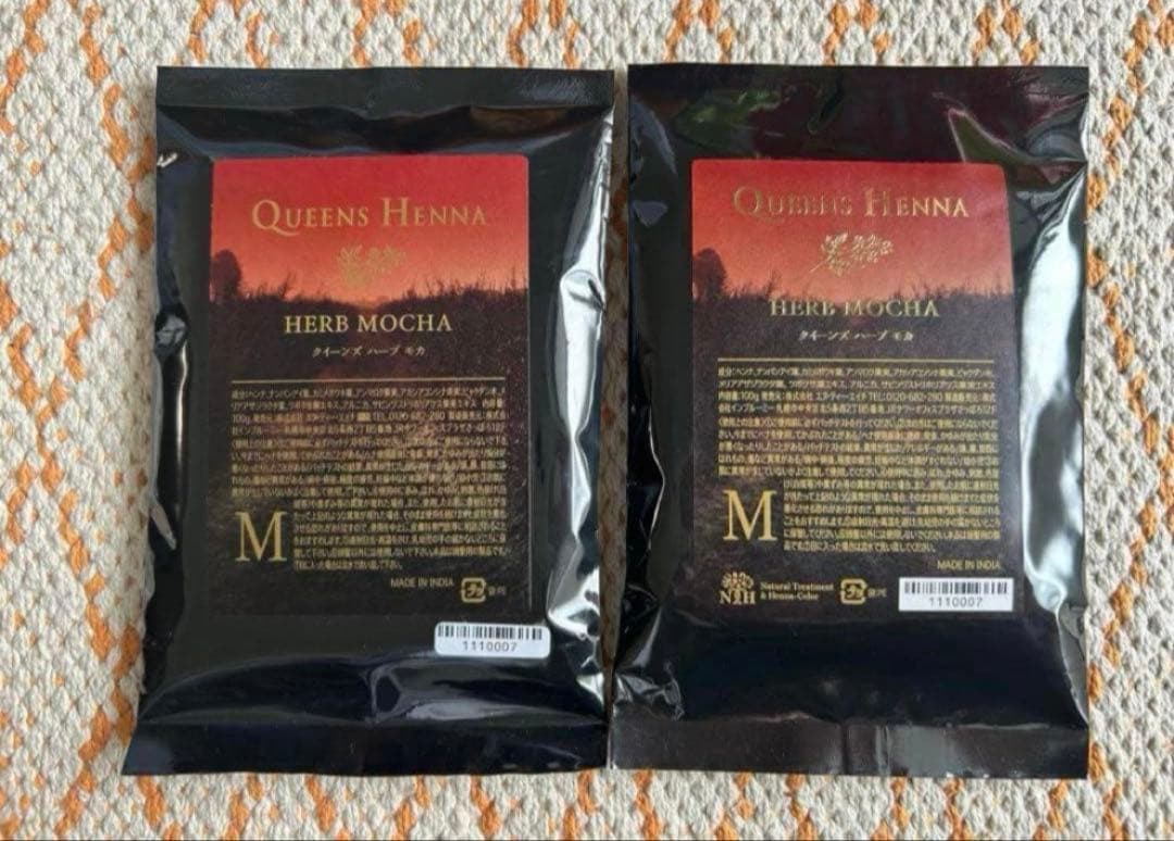 Queens Henna HERB MOCHA クイーンズヘナ 2袋 - メルカリ