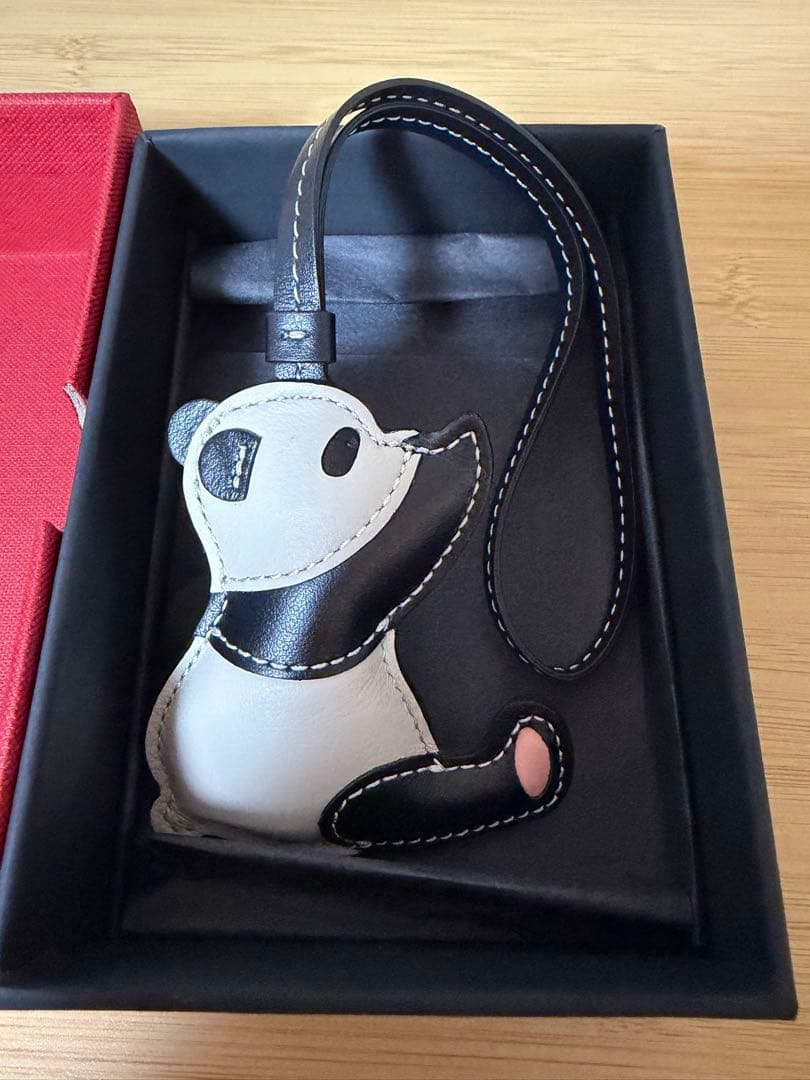 ボナベンチュラ　バッグチャーム　パンダ　レザー　アニマル　bonaventura アニマルチャーム (パンダ)
