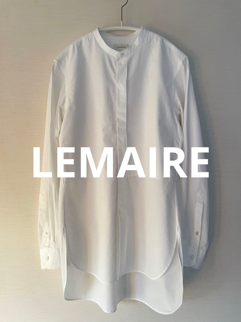 LEMAIRE コットンポプリン比翼バンドカラー長袖シャツ XS LEMAIRE コットンポプリン比翼バンドカラー長袖シャツ XS - メルカリ