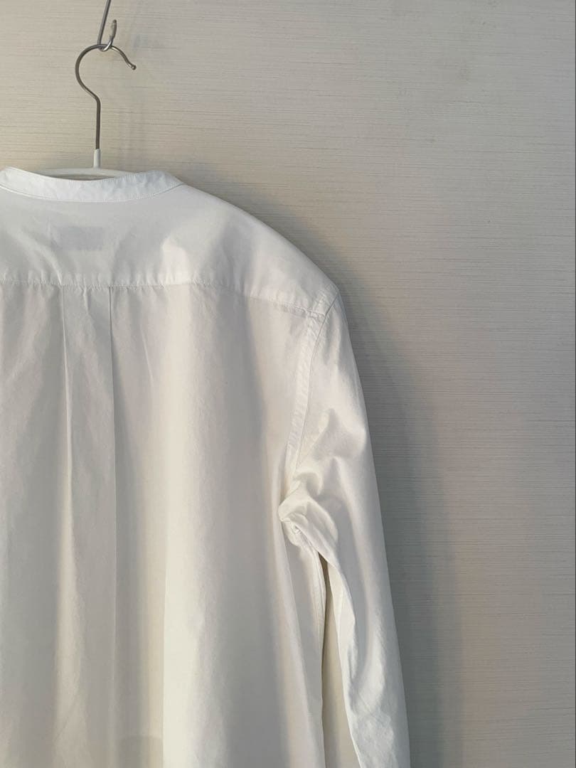 LEMAIRE コットンポプリン比翼バンドカラー長袖シャツ XS - メルカリ