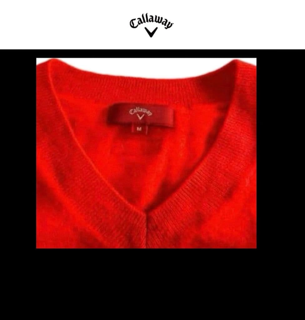 希少品‼️】キャロウェイ カシミヤ100%Vネックニットレッド M - メルカリ